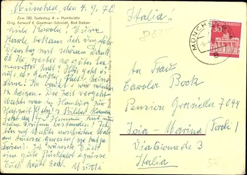 Künstler Ak E. Goeffner-Schmidt, Bad Steben in Oberfranken, A. v. Humboldt-Haus