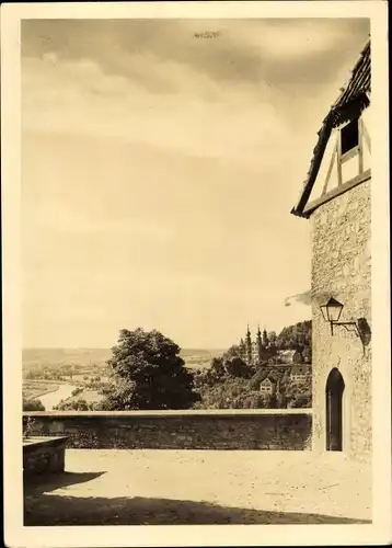 Ak Würzburg am Main Unterfranken, Blick von der Festung Marienberg auf Kapelle