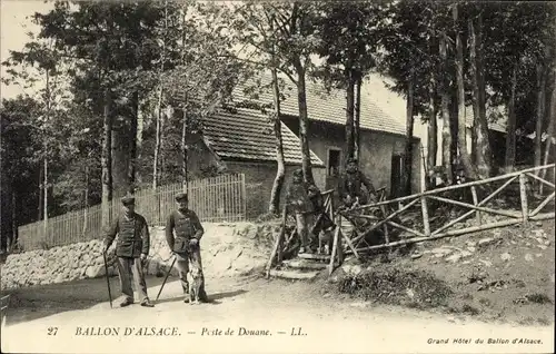 Ak Ballon d'Alsace Vosges, Poste de Douane, Zoll