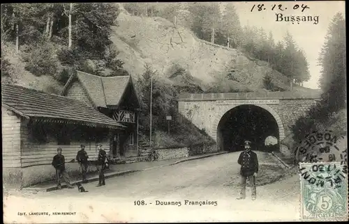 Ak Bussang Vosges, Douanes Francaises, Zoll