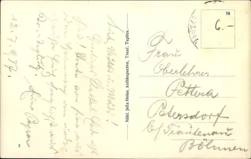 Ak Teplice Teplitz Region Aussig, Kupele, kupelny dom nem. poisf