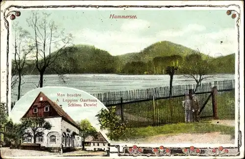 Ak Hamr na Jezeře Hammer am See Region Reichenberg, Hammersee, A. Leppin's Gasthaus