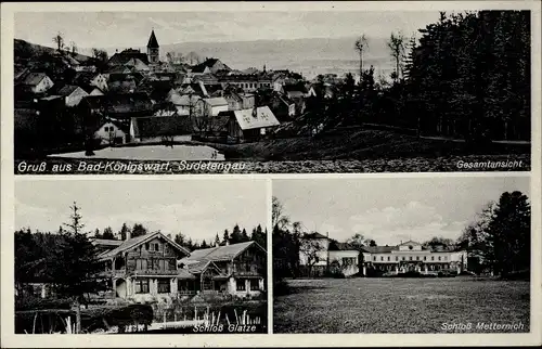 Ak Lázně Kynžvart Bad Königswart Reg. Karlsbad, Schloss Glatze, Metternich