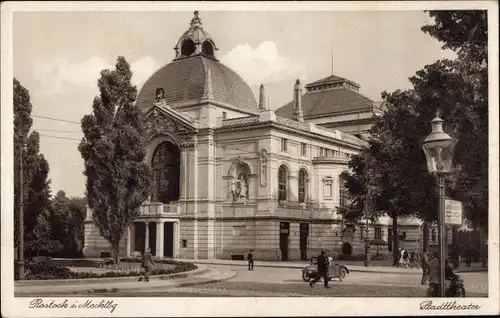 Ak Rostock Mecklenburg Vorpommern, Stadttheater