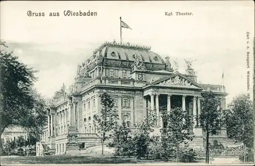 Ak Wiesbaden in Hessen, Königliches Theater