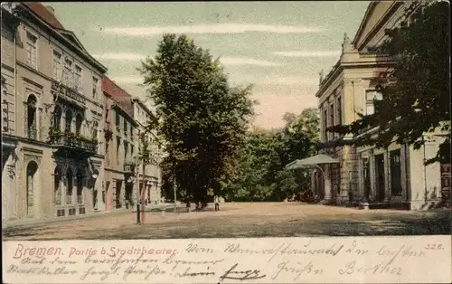 Ak Hansestadt Bremen, Partie beim Stadttheater