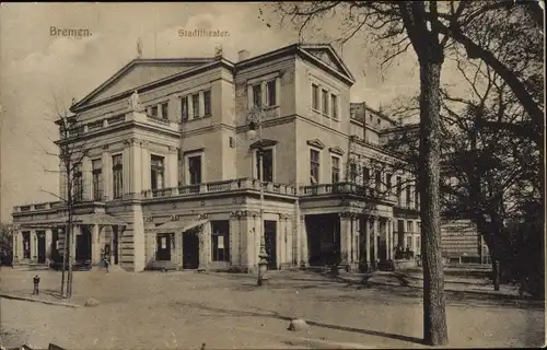 Ak Hansestadt Bremen, Partie beim Stadttheater