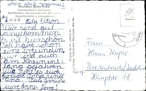 Ak Bad Dürrheim im Schwarzwald, Kinderheilstätte u. Kindersolbad Badisches Rotes Kreuz