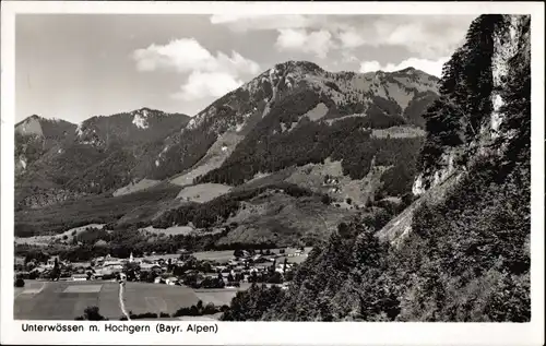 Ak Unterwössen in Oberbayern, Ort mit Umgebung, Hochgern