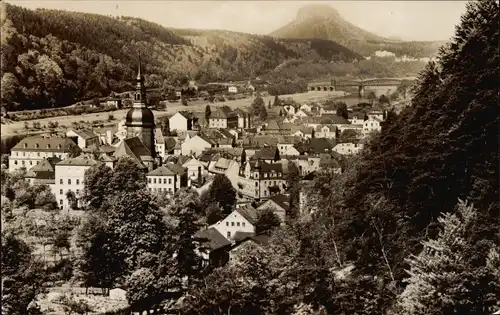 Ak Bad Schandau an der Elbe, Ort mit Lilienstein