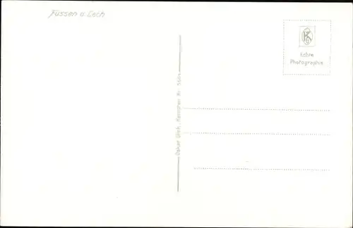 Ak Füssen am Lech im Ostallgäu, Teilansicht