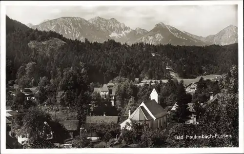 Ak Bad Faulenbach Füssen im Ostallgäu, Teilansicht, Kirche