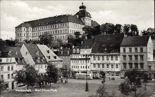 Ak Weißenfels an der Saale, Karl Marx Platz