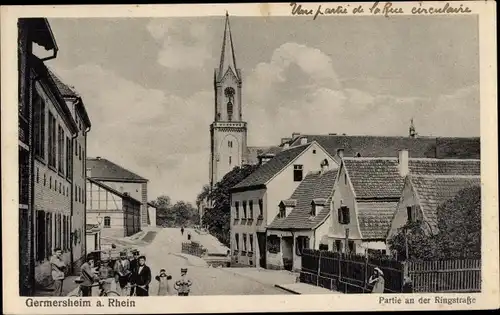 Ak Germersheim in Rheinland Pfalz, Partie an der Ringstraße