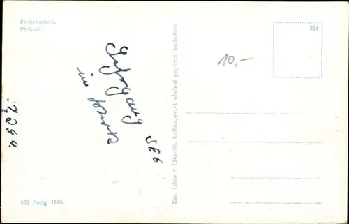 Ak Prelouc Pschelautsch Region Pardubice, Platz, Gebäude, Straßenpartie