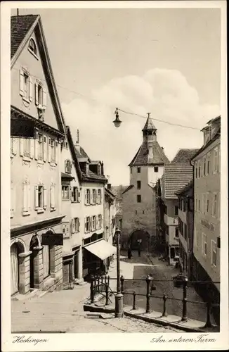 Ak Hechingen in Baden Württemberg, Am unterem Turm