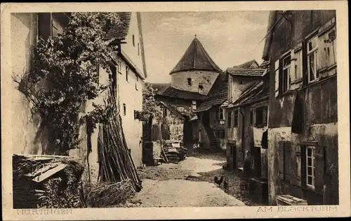 Ak Nürtingen am Neckar, am Blockturm
