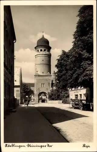 Ak Nördlingen, Partie am Trininger Tor