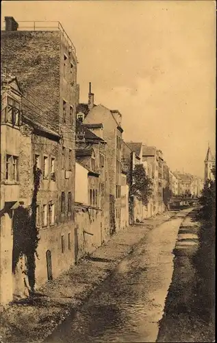 Ak Meißen in Sachsen, Blick von der Schulbrücke, Wasserpartie