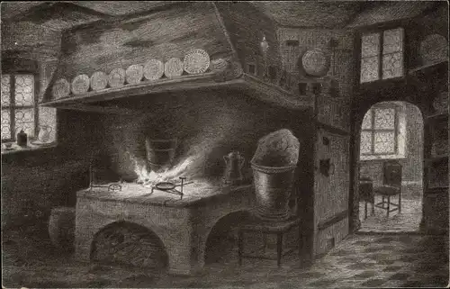 Künstler Ak Nürnberg in Mittelfranken, Albrecht Dürer Küche