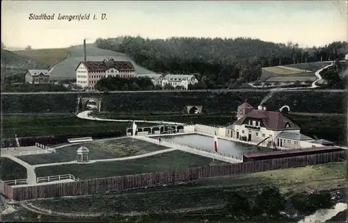 Ak Lengenfeld Vogtland Sachsen, Blick über das Stadtbad