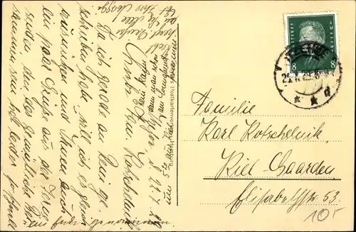 Ak Itzehoe in Holstein, Victoriastraße mit Postamt