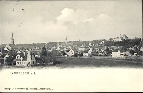 Ak Landsberg am Lech in Oberbayern, Stadtansicht, Kirche