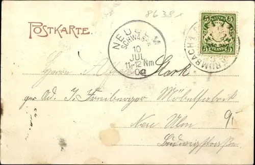 Ak Krumbach Schwaben, Totalansicht der Ortschaft