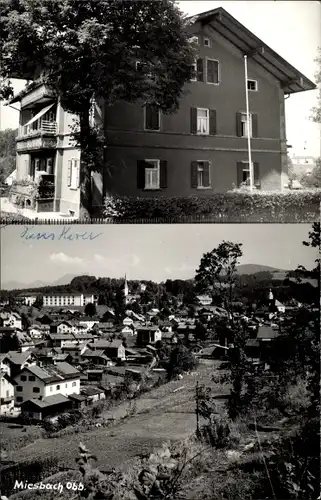 Ak Miesbach in Oberbayern, Blick auf den Ort, Pension