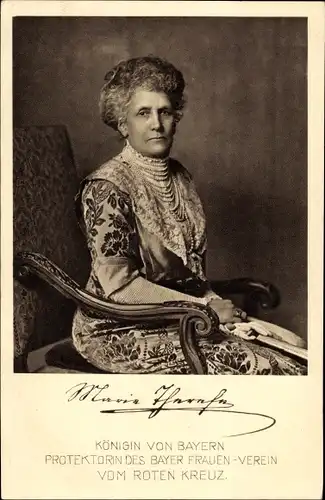 Ak Maria Theresia, Königin von Bayern, Portrait