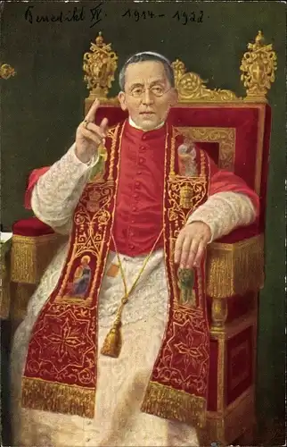 Ak Papst Benedikt XV., Giacomo della Chiesa, Portrait