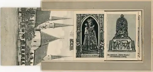 Leporello Ak Altötting in Oberbayern, Wallfahrtskirche, Gnadenkapelle, Gnadenbild