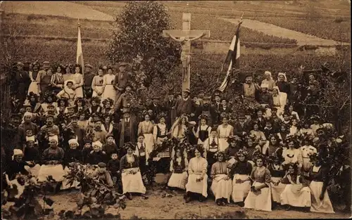 Ak Deidesheim im Kreis Bad Dürkheim, Schluss der Weinlese 1911, Weingut Kommerzienrat Fritz Eckel