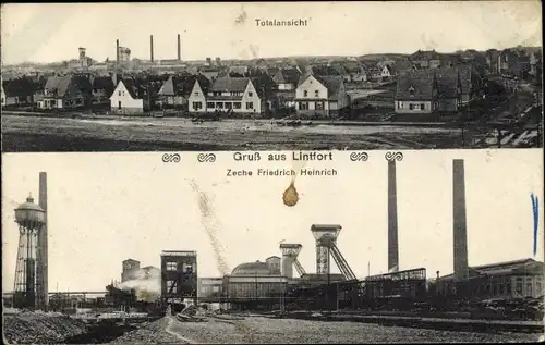 Ak Kamp Lintfort am Niederrhein, Zeche Friedrich Heinrich, Totalansicht