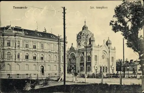 Judaika Ak Timișoara Temesvár Temeswar Rumänien, Synagoge