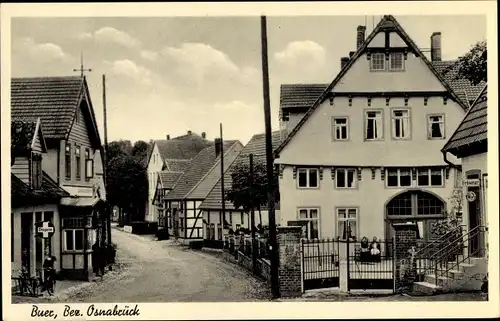 Ak Buer Melle in Niedersachsen, Straßenpartie, Häuser, Friseur