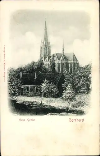 Ak Borghorst Steinfurt in Nordrhein Westfalen, Neue Kirche