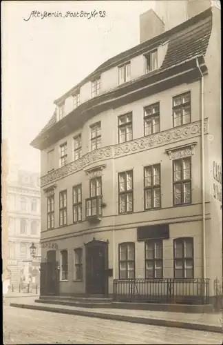 Foto Ak Berlin Mitte, Altstadt, Altes Patrizierhaus Poststraße 13