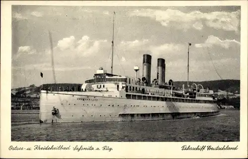 Ak Sassnitz auf Rügen, Fährschiff Deutschland