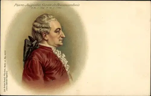 Litho Pierre Augustin Caron de Beaumarchais