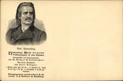 Ak Robert Hamerling, Dichter und Schriftsteller