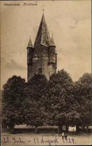 Ak Westerstede in Oldenburg Ammerland, Kirchturm