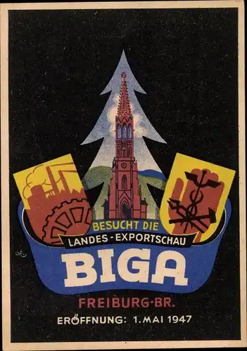Ak Freiburg im Breisgau, Landes Exportschau BIGA 1. Mai 1947
