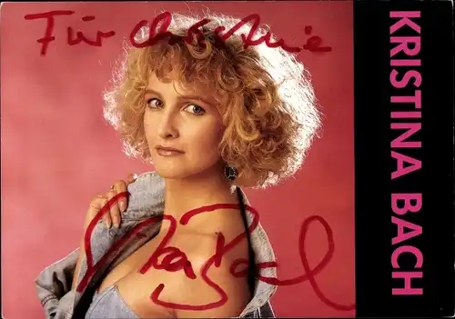 Ak Sängerin Kristina Bach, Portrait, Autogramm