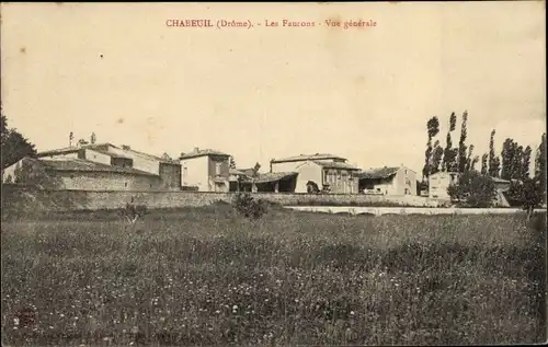 Ak Chabeuil Drôme, Les Faucons, Vue generale