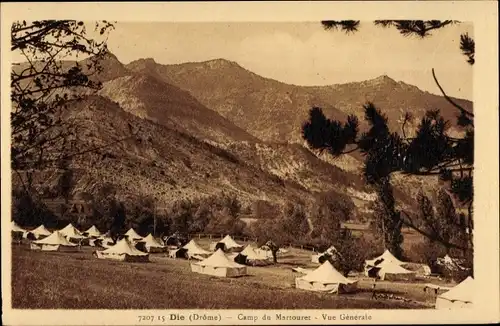 Ak Die Drôme, Camp du Martouret, Vue Generale