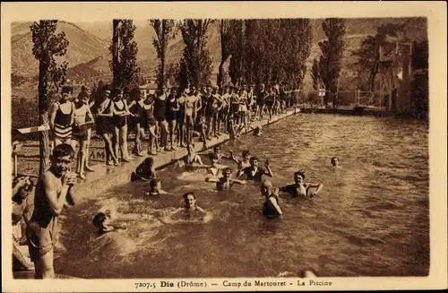 Ak Die Drôme, Camp du Martouret, La Piscine