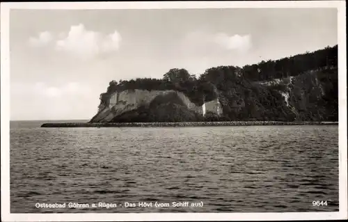 Ak Ostseebad Göhren auf Rügen, Das Hövt vom Schiff aus, Küstenpartie