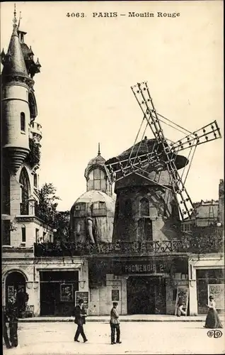 Ak Paris XVIII. Arrondissement Buttes-Montmartre, Moulin Rouge