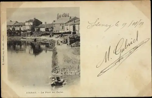 Ak Stenay Lothringen Meuse, Le Port du Canal